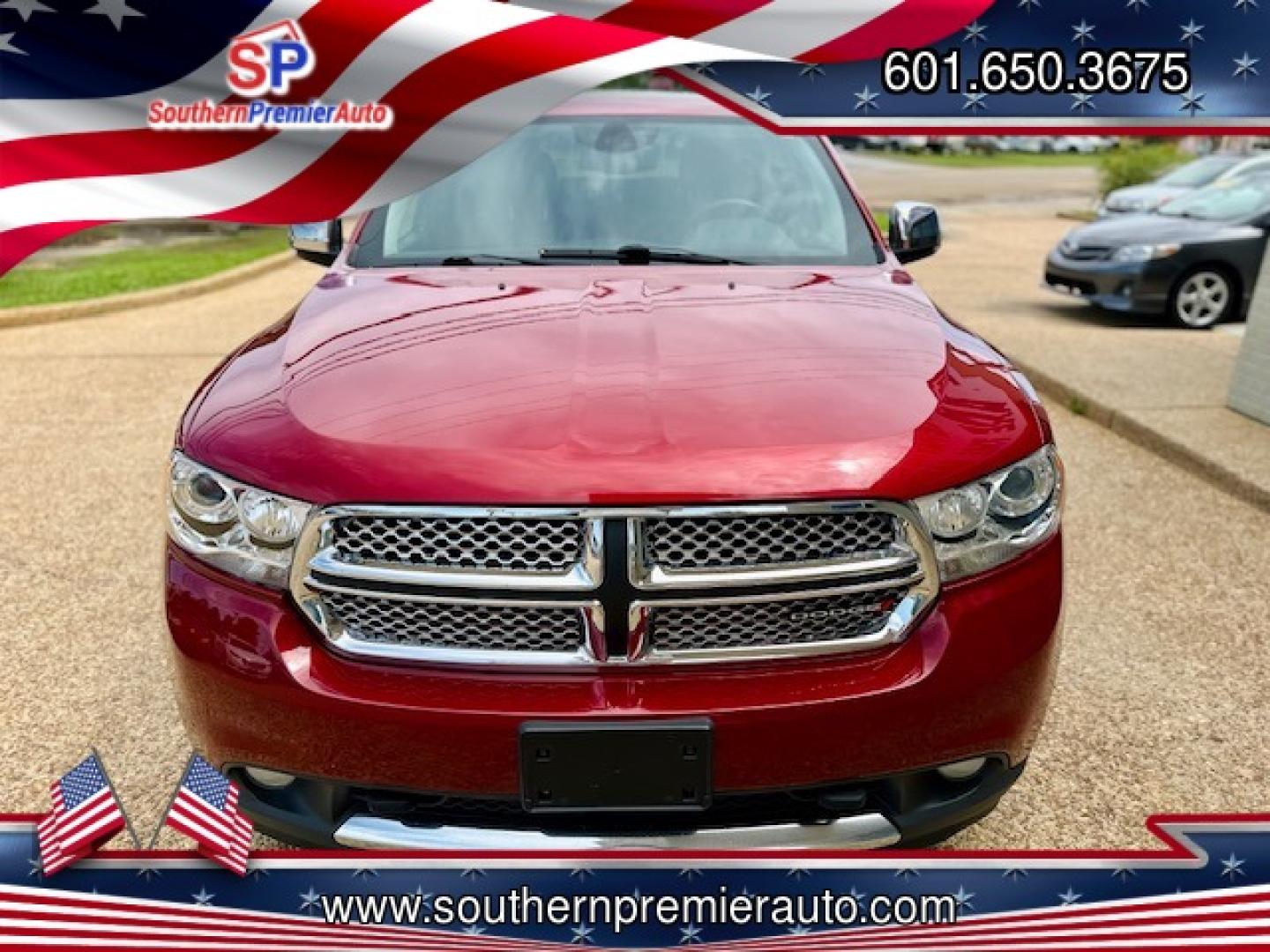 2011 RED DODGE DURANGO BOULEVARD (C (1D4RE5GG2BC) , located at 922 W. Beacon St., Philadelphia, MS, 39350, (601) 650-3675, 32.770447, -89.127151 - Photo#1